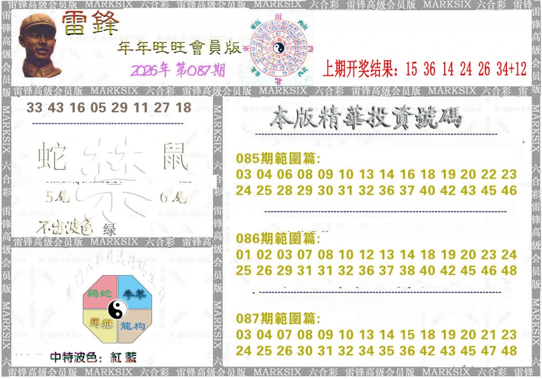 087期雷锋鼠年旺旺版[图]